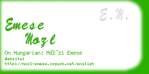emese mozl business card